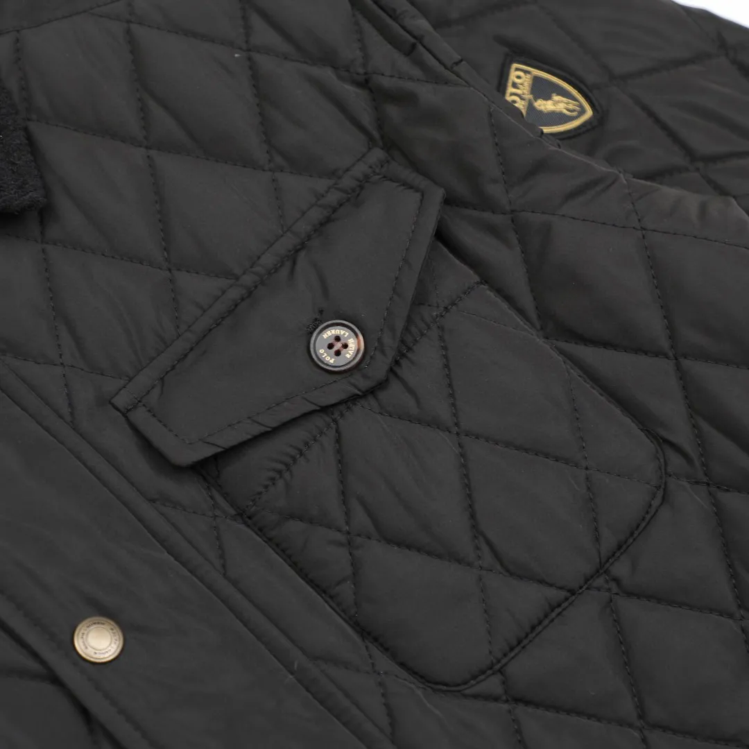🅿️400 Ralph Lauren New Logo Logo Diamond Plaid Old Money Style Jacket Casual Couple Style Small Cotton Clothes 1️⃣Selected high-quality high-elastic cotton, internal and external integrated quilting technology with moderate thickness, encrypted high-quality quilting threads to integrate the fabrics into one! 2️⃣The workmanship details are perfectly controlled, the sleeves and shoulders are exquisitely embroidered with patches and small labels, the corduroy color-blocked lapels, and the multi-pocket design show off the details and highlight your personality! The version is simple but not simple! 3️⃣It is very youthful and energetic, and can be easily worn by both men and women. It is very in line with the fashion aesthetic concepts of today's young people! 4️⃣A full set of customized accessories, complete with three standards, same style for men and women, a must-have for couples! Color: black, navy blue Size: S, M, L, XL
